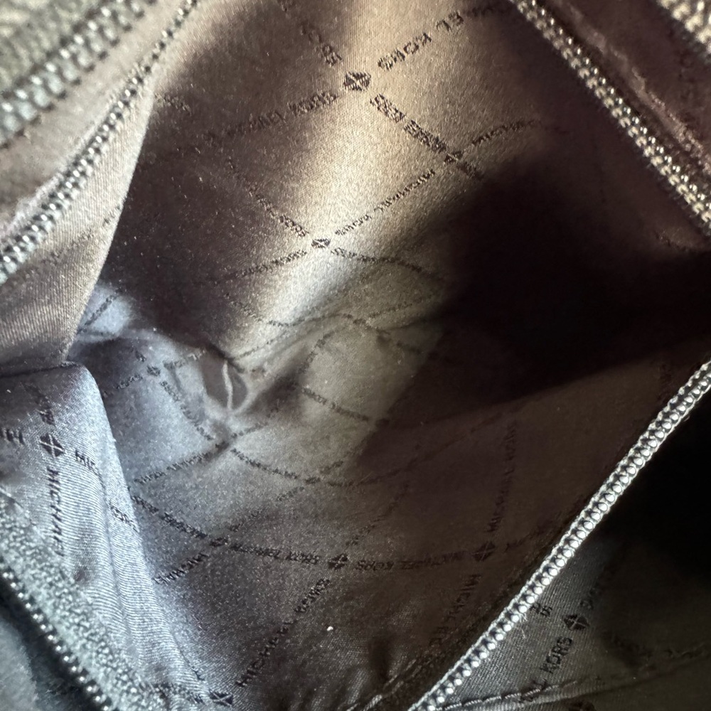 Michael Kors Morgan Leopard Nylon & Leather Medium Messenger Crossbody Bag - Picture 16 of 17